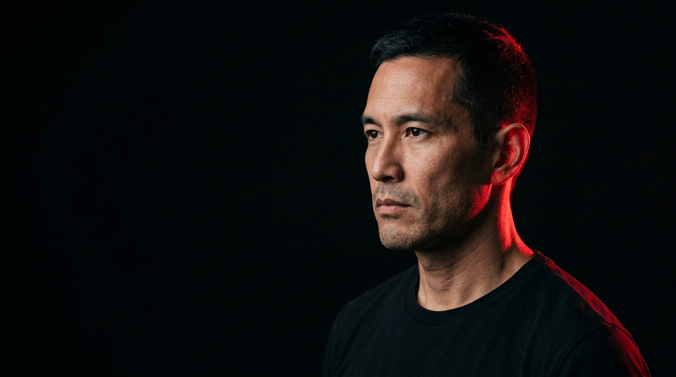 45-year-old man before his AI twin takes over